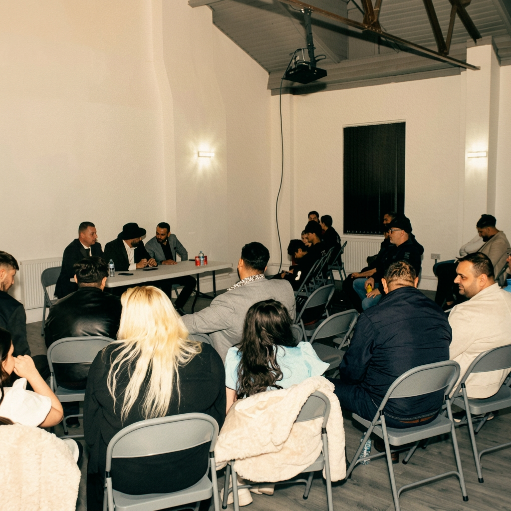 Community meeting with residents and partners