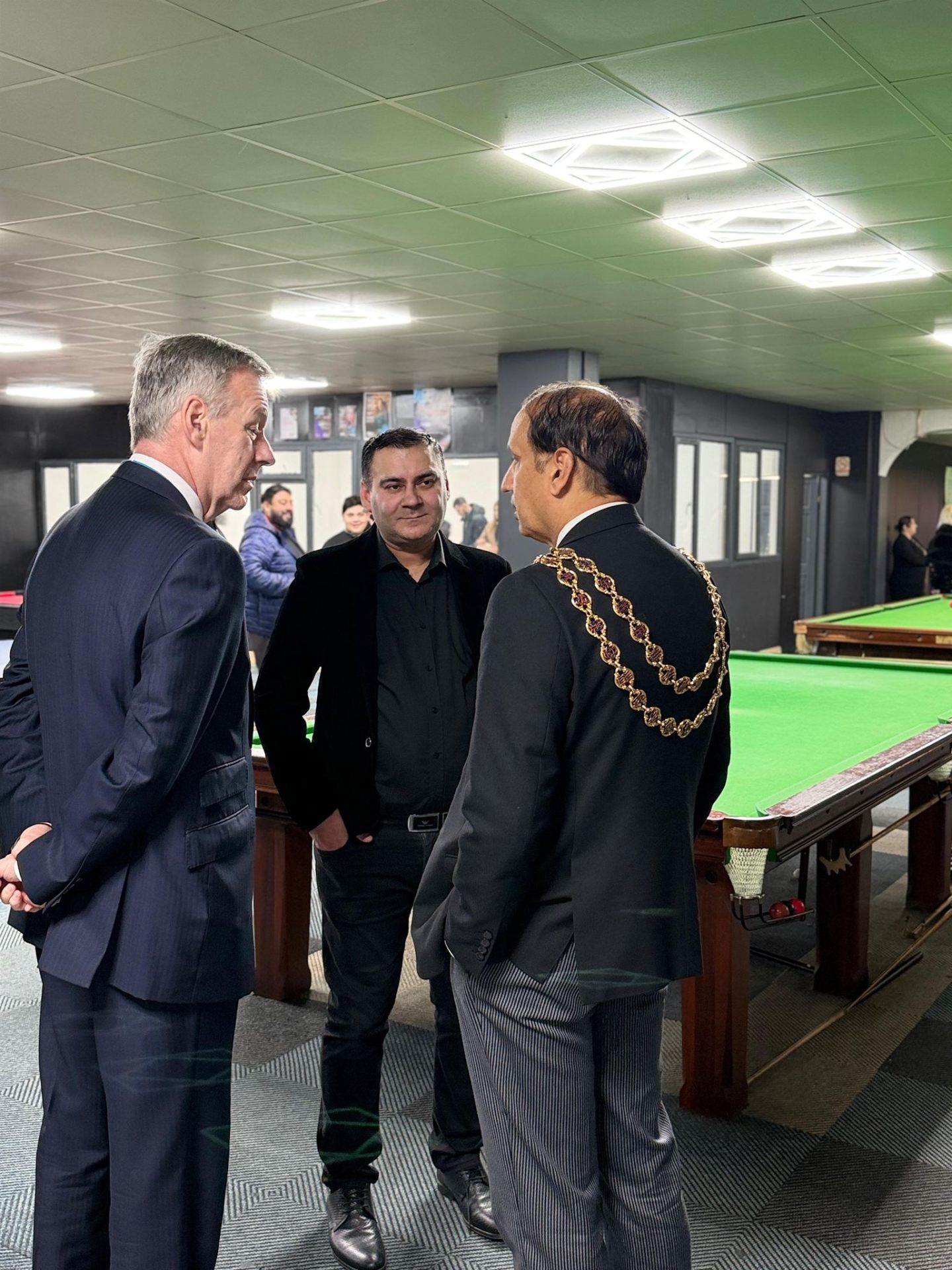 Lord Mayor and High Sheriff visiting Midlands Community Hub snooker hall