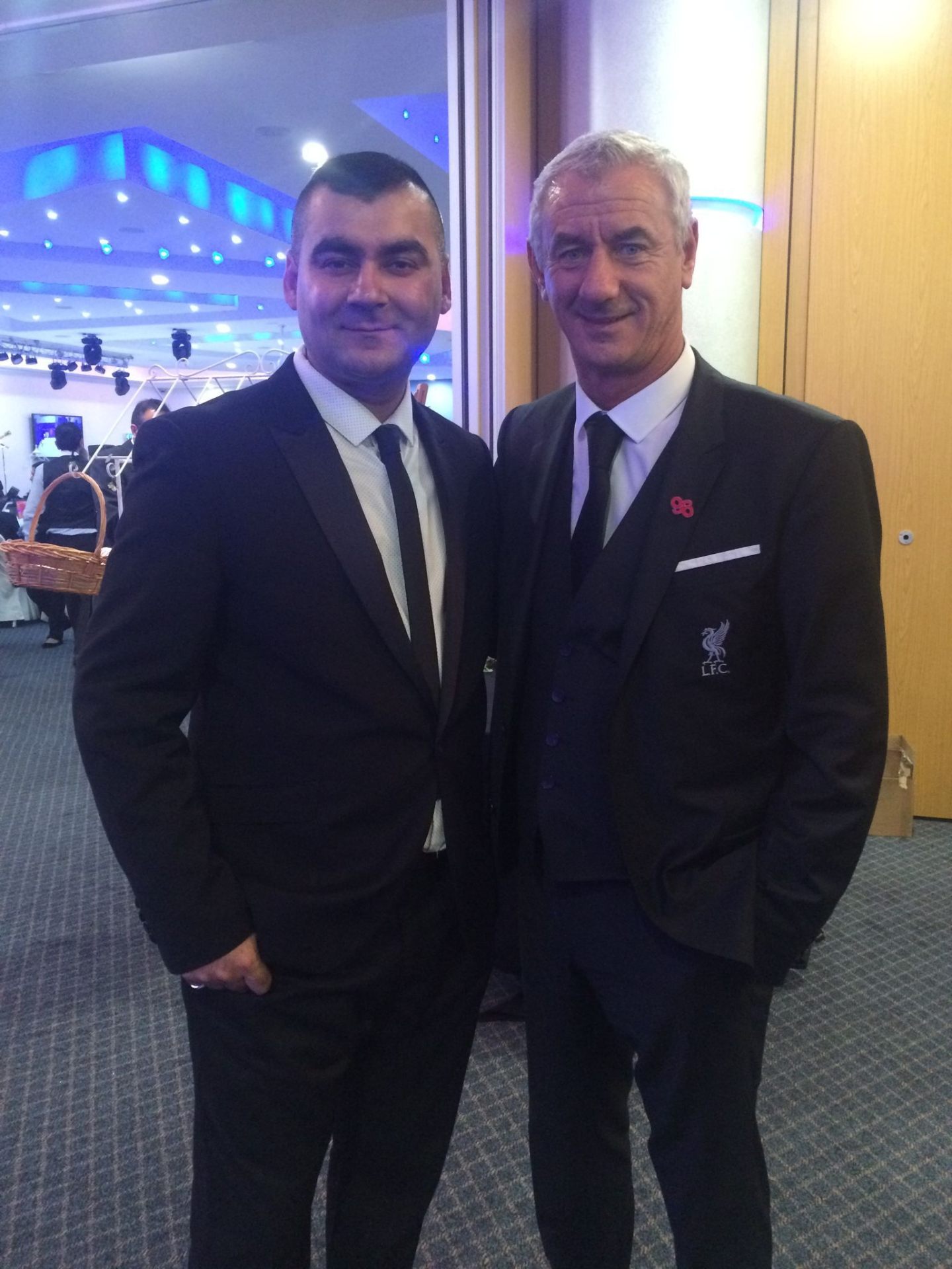 Mohammed Zafran with Liverpool FC legend Ian Rush at charity gala