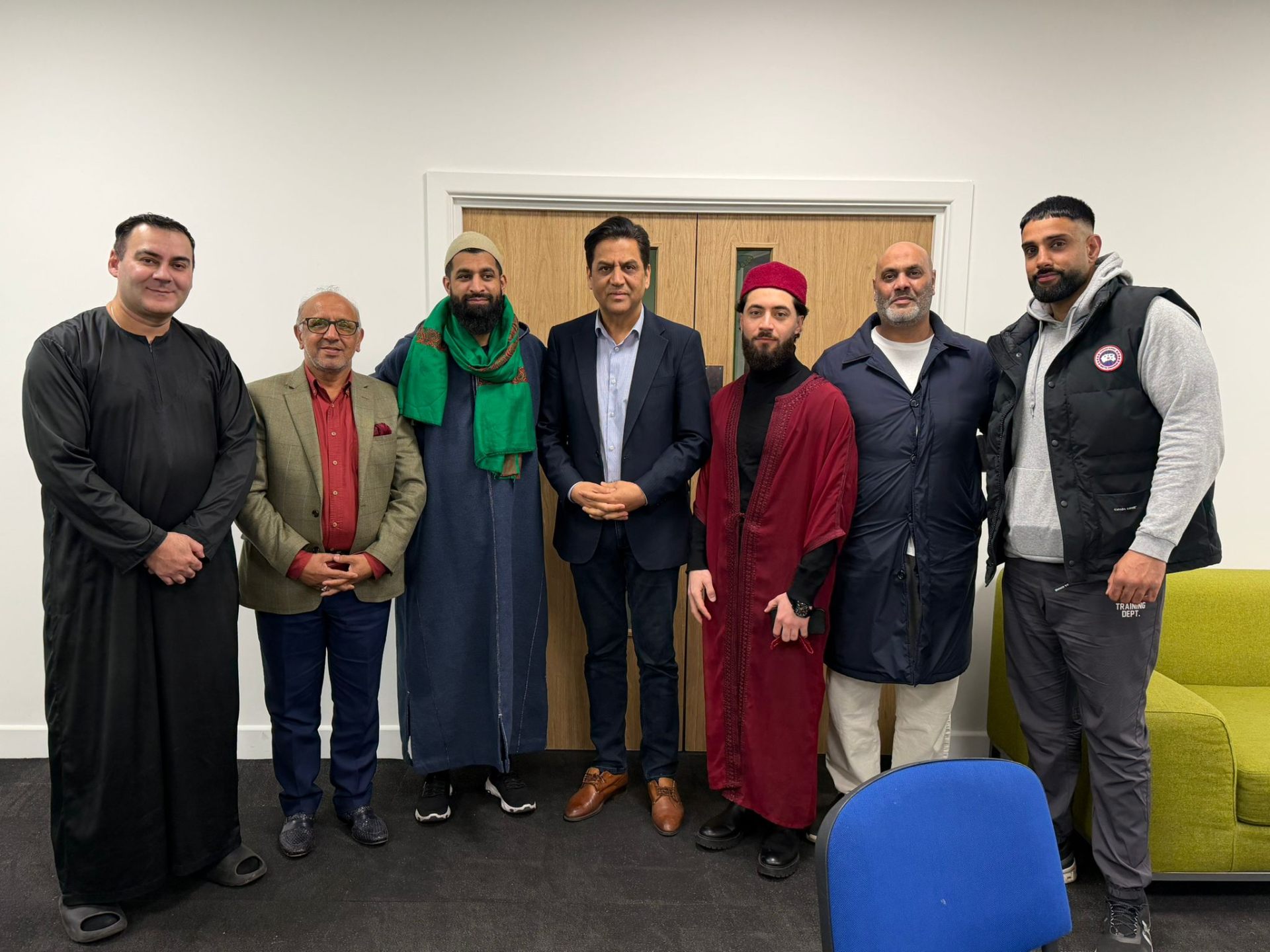 Midlands Community Hub founder with faith leaders and elders at outreach session